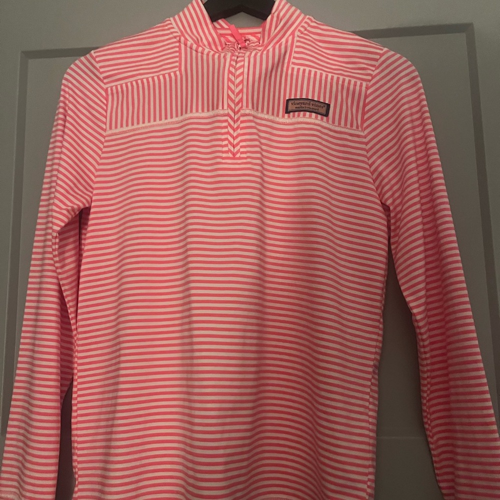 Vineyard Vines GIRLS Pink Striped Shirt —-$13